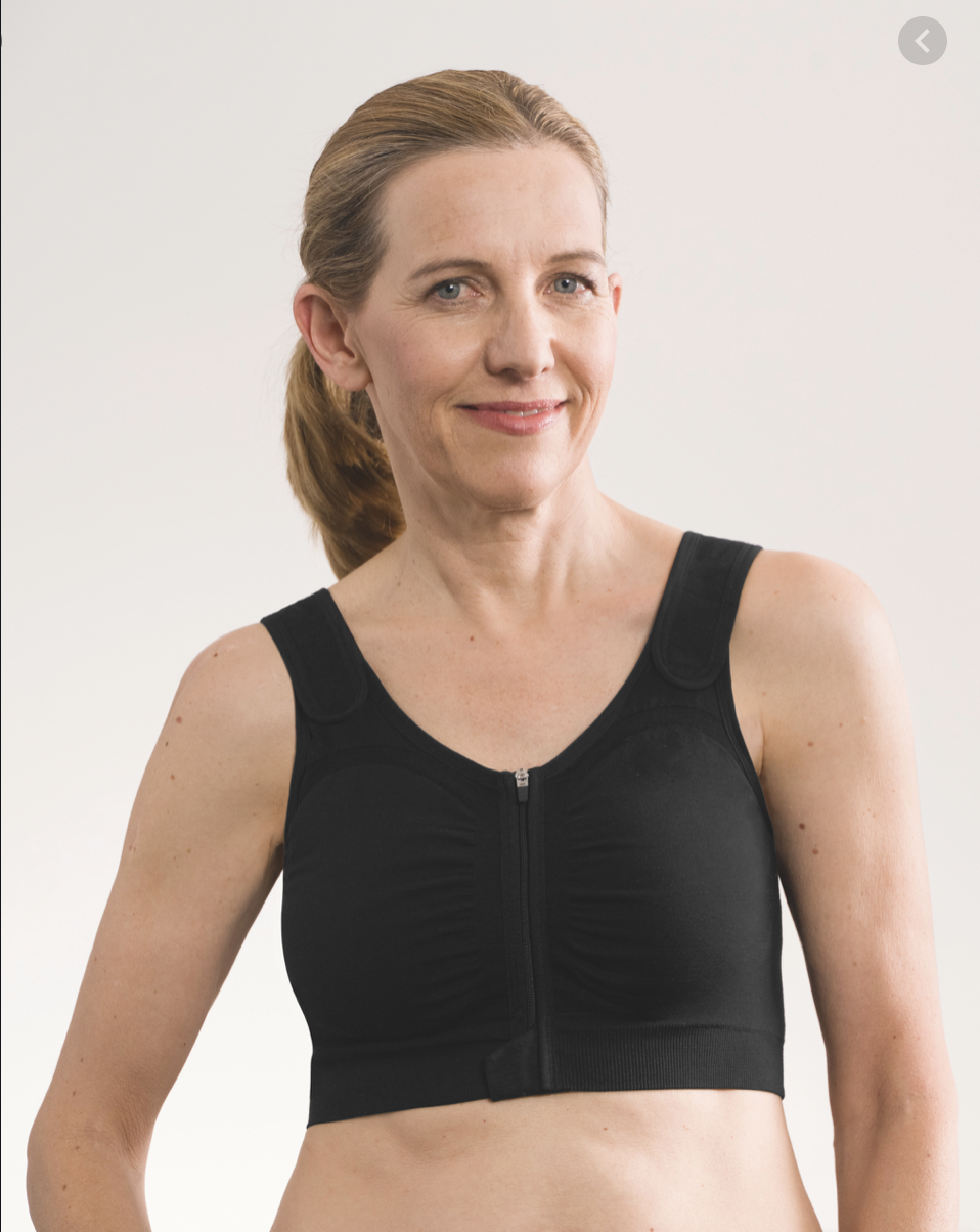 Amoena Leyla Front Fastening ~ Post Surgical ~ Soft Cup Bra - Front Zip  Closure ~ NON RETURNABLE ITEM ~ Medical Bra : : Fashion